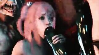 Girl trapped by horrible monsters who fucked her hard